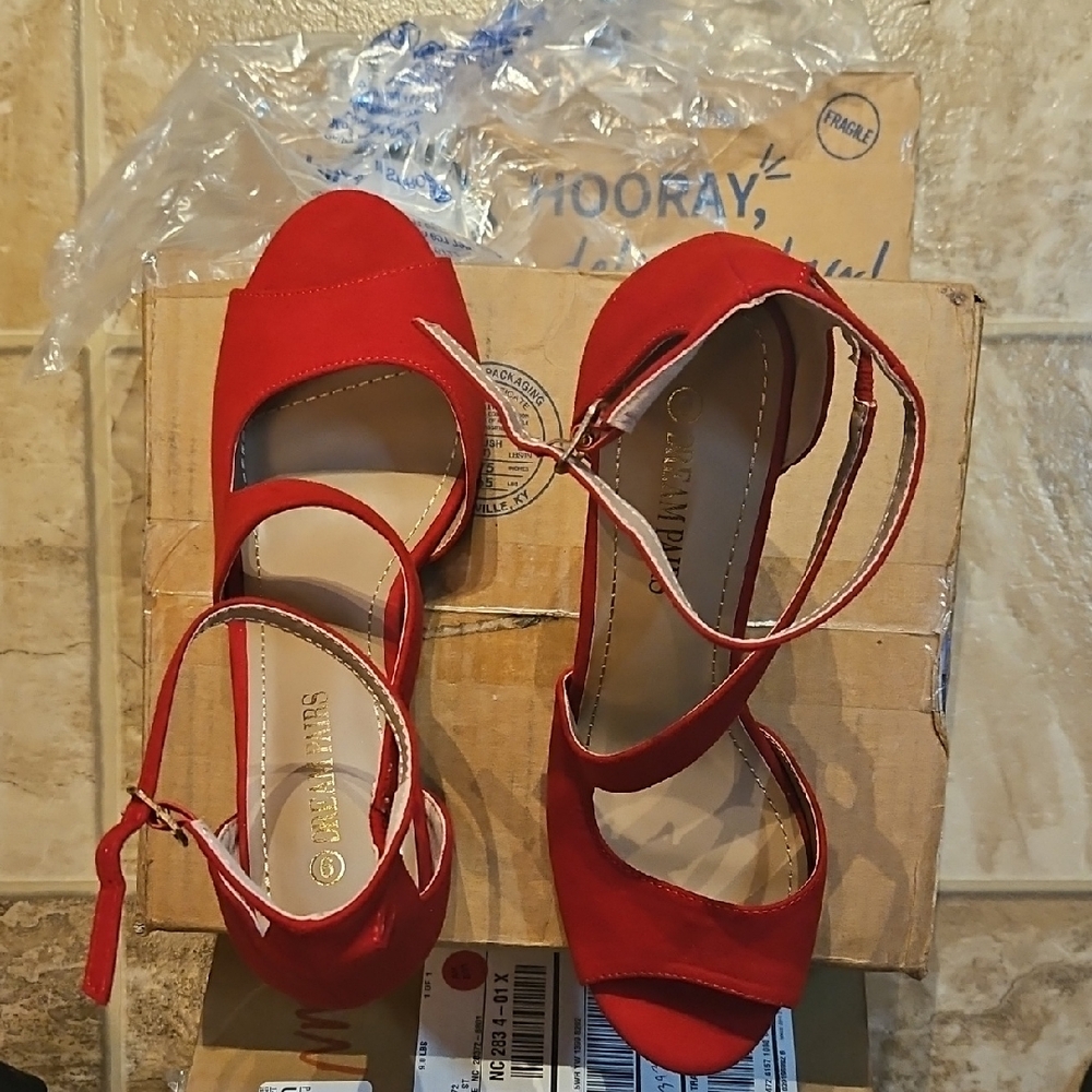 Dream Pairs Red Women's Heels